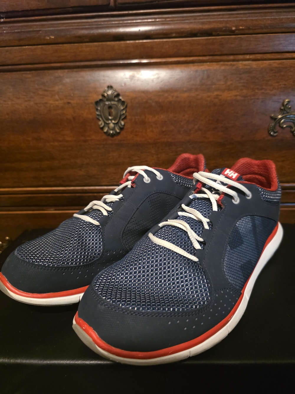 Helly Hansen Men's Navy and Red Sneakers
